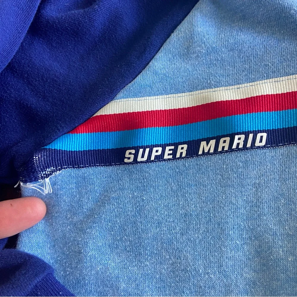 3/$25 Nintendo Super Mario Retro Vintage Kids Blue Jogger Set XS‎ 4/5